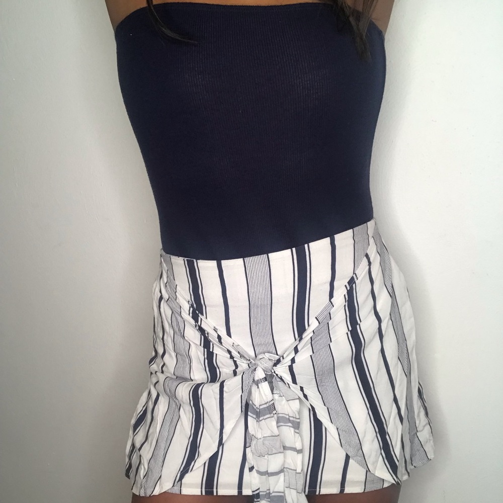 Blue and white wrap skirt!!!